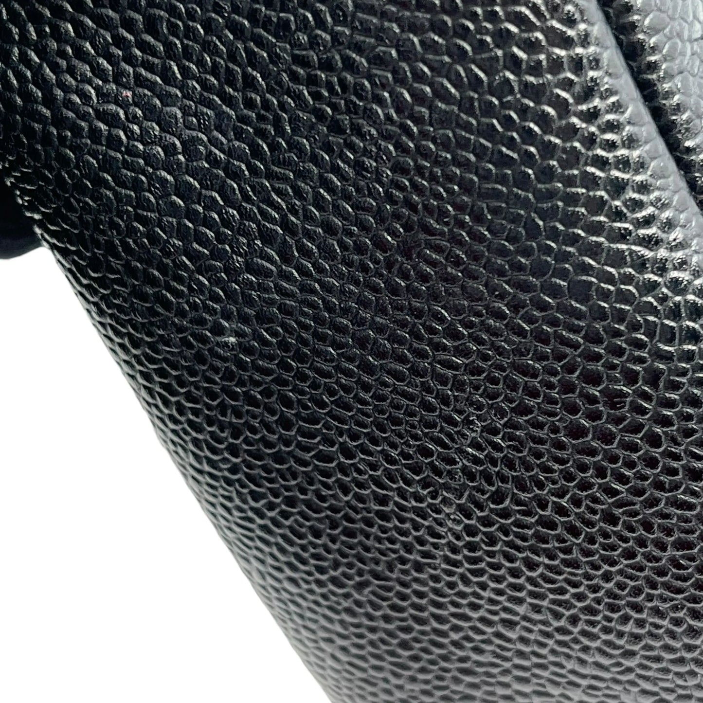 CHANEL Matelasse Caviar Leather Chain Shoulder Bag - Black 