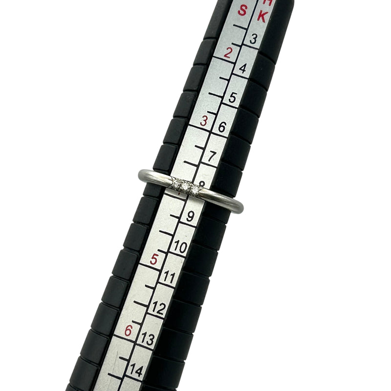 Tiffany &amp; Co Classic Band Ring with 3 Diamonds - Pt950