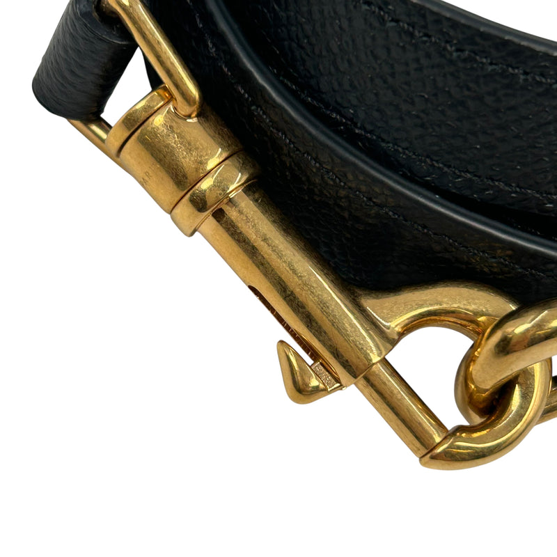 CELINE Leather Micro Beret Handbag/Shoulder Bag - Black 