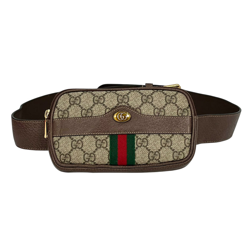 GUCCI GG Supreme Canvas Body Bag - Brown
