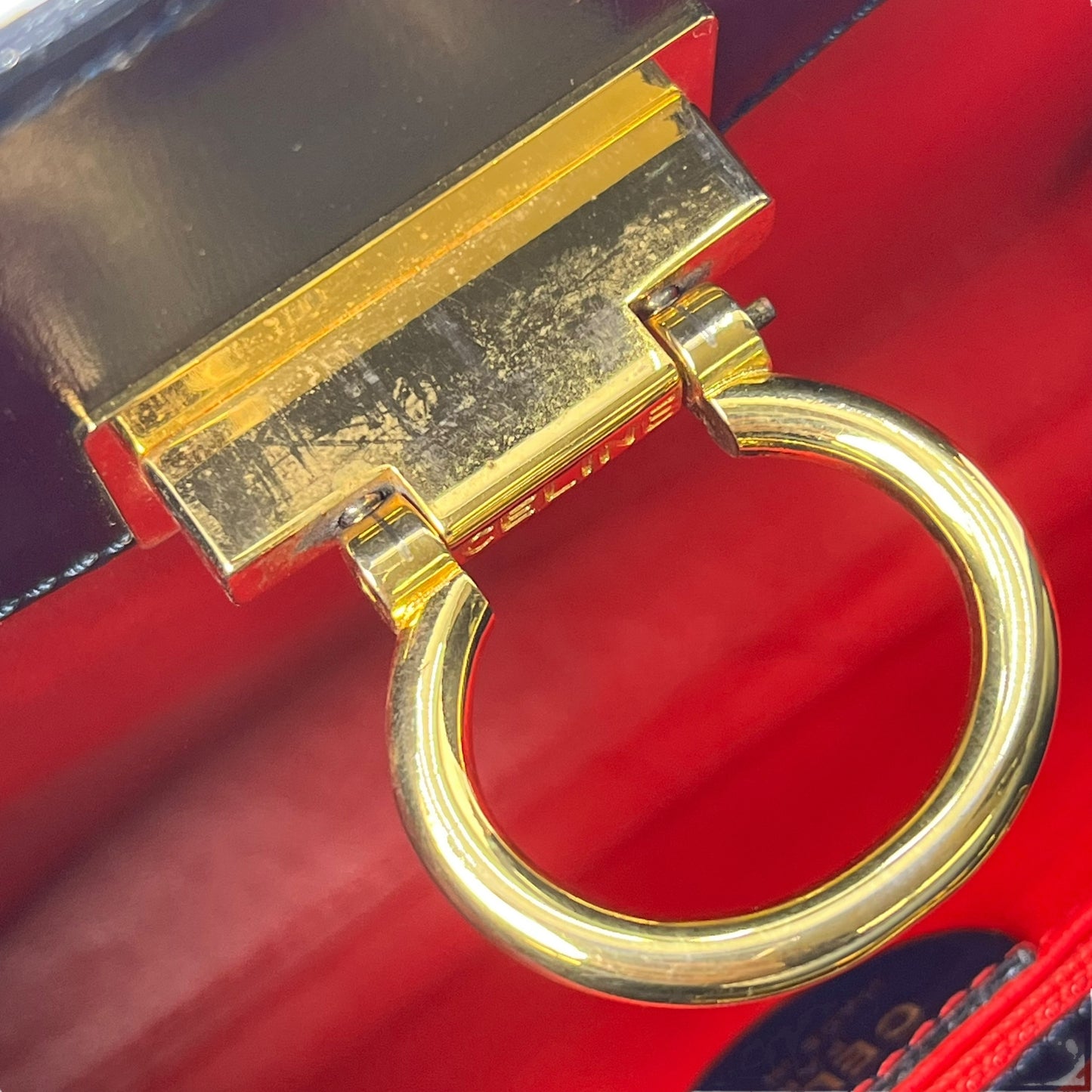 CELINE Double Face Handbag - Navy 