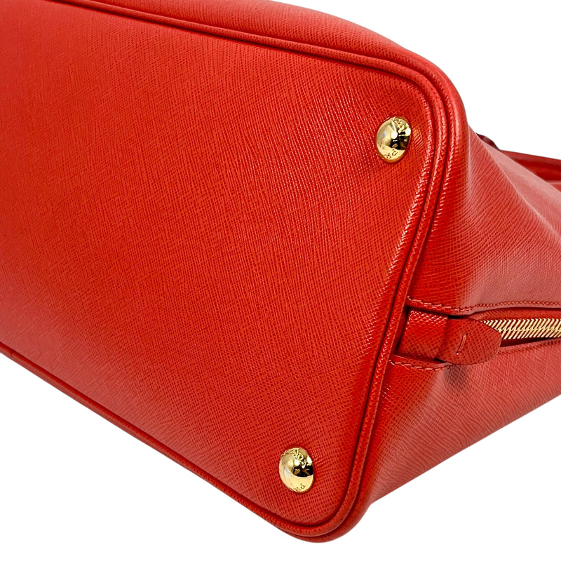 PRADA Galleria Saffiano Leather Handbag - Red 