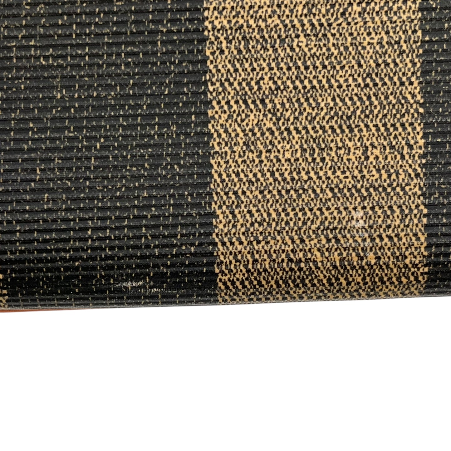 FENDI ペカン ロゴ ストライプ ハンドバッグ - ブラウン