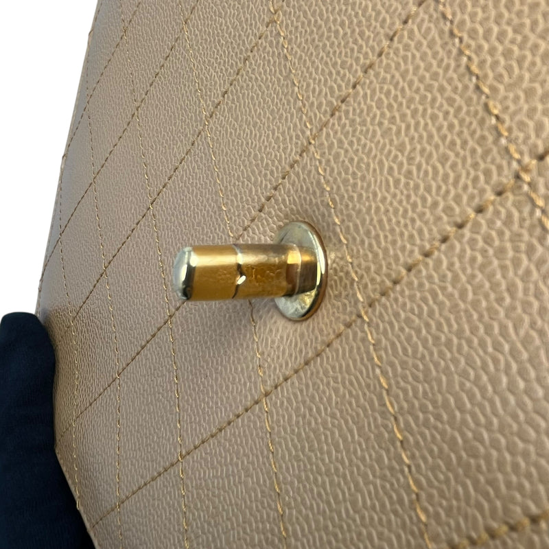 CHANEL Matelasse 30 Caviar Leather Chain Shoulder Bag - Brown 