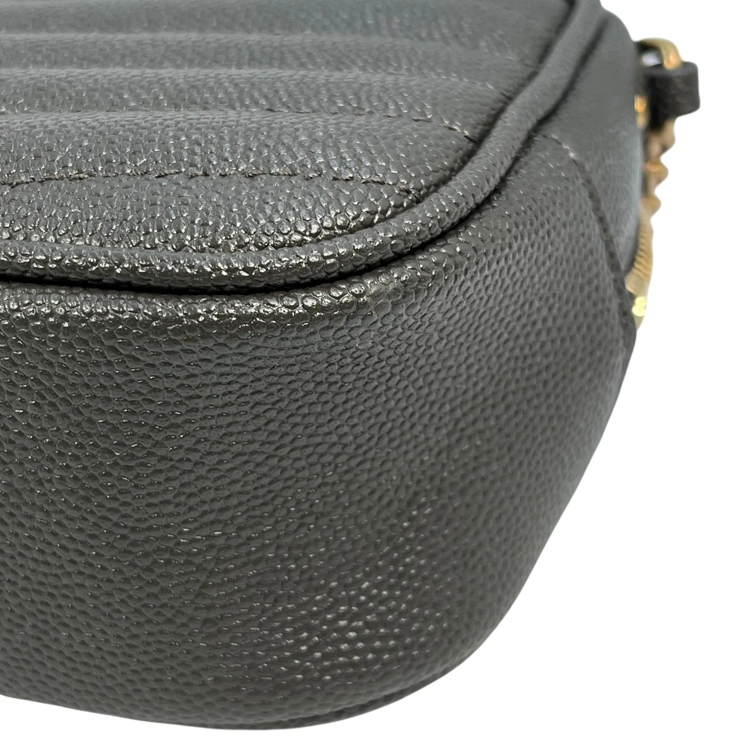 Saint Laurent Lou Mini Shoulder Bag with Chain Wallet - Dark Grey 