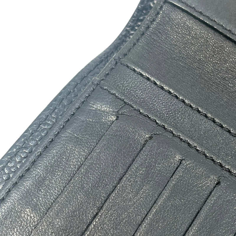 CHANEL Caviar Skin Coco Mark Tri-fold Compact Wallet - Black 