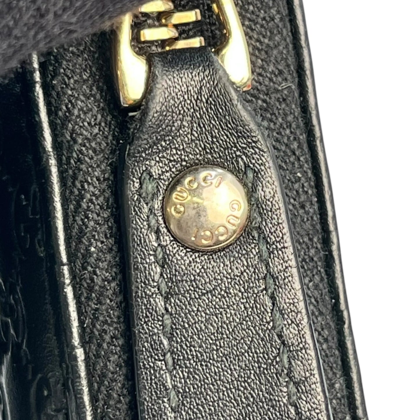 GUCCI Micro Guccissima Round Zip Long Wallet - Black 