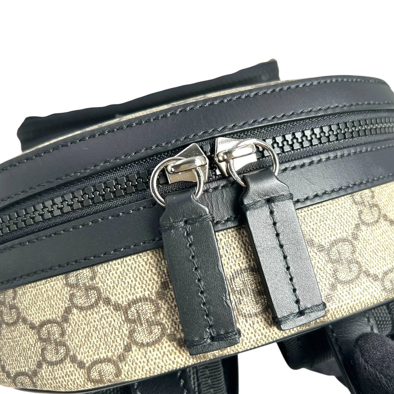 GUCCI GG Supreme Canvas Small Backpack - Beige and Black 