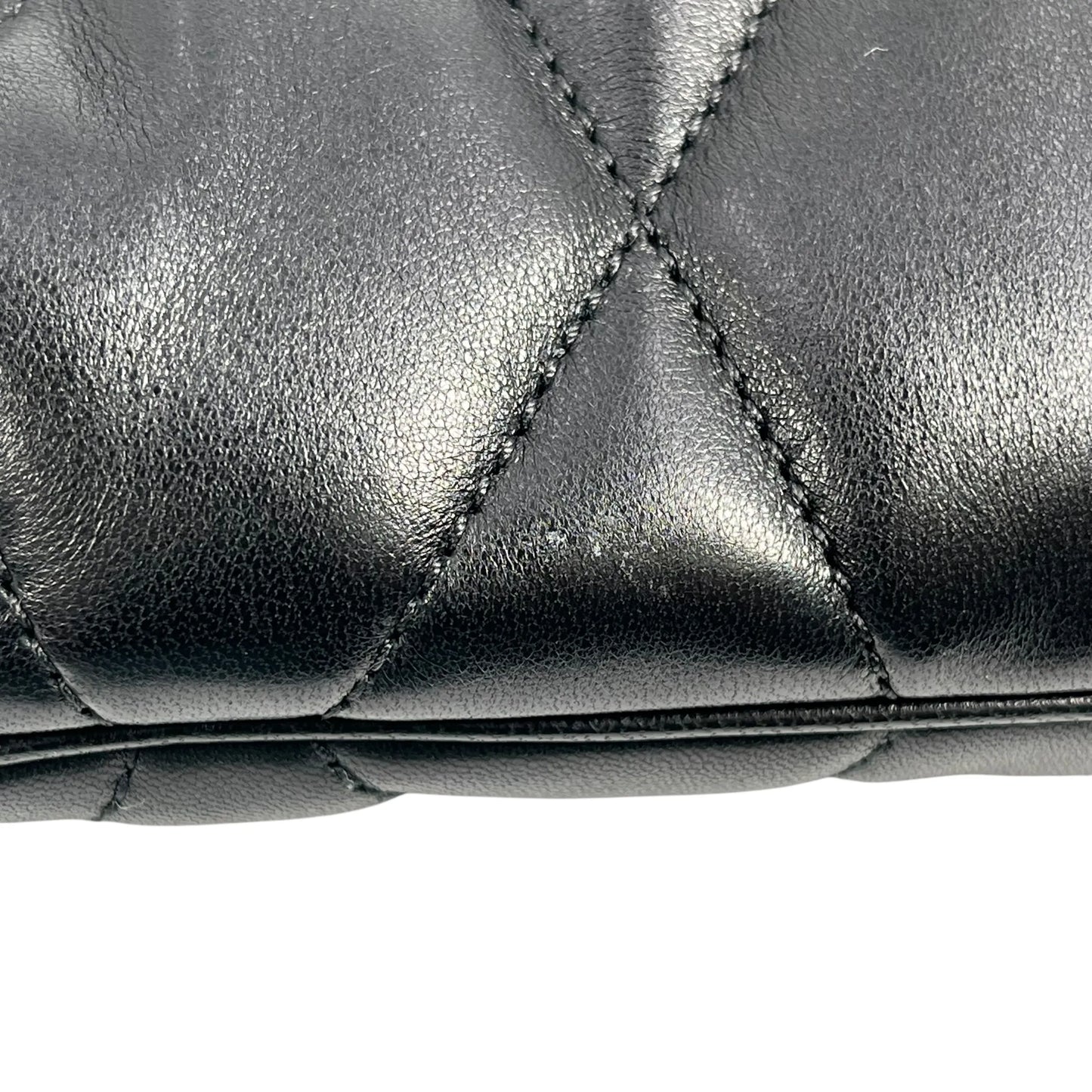 Saint Laurent Quilted Leather Hand Bag One Shoulder Bag - Black 