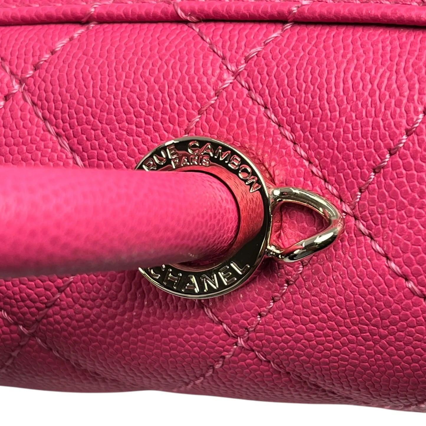 CHANEL ココ ハンドル 19XXS キャビアスキン ハンドバッグ - ピンク