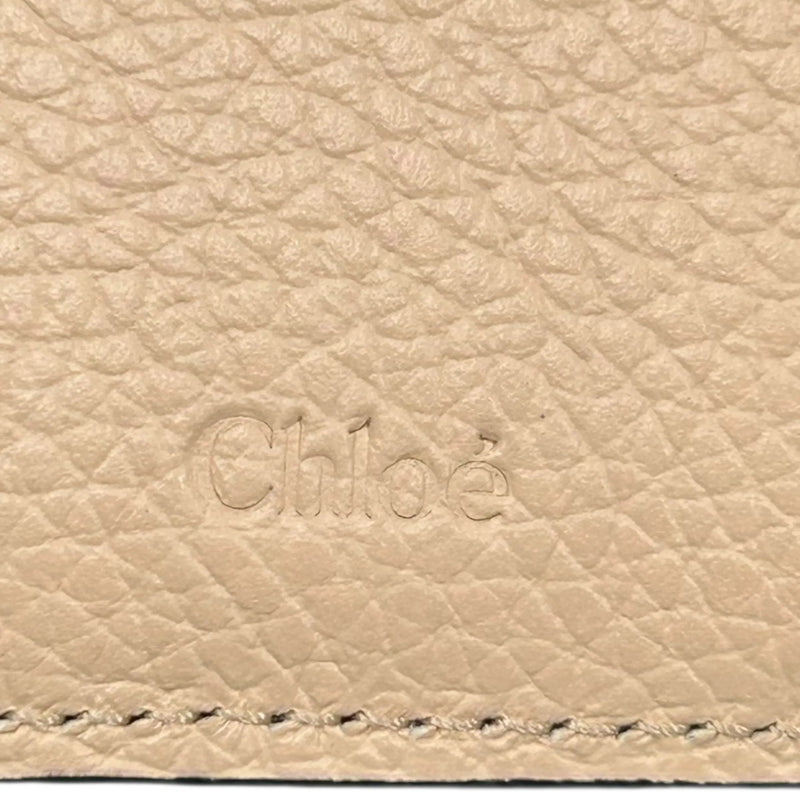 Chloé Alphabet Tri-fold Compact Wallet - Beige 