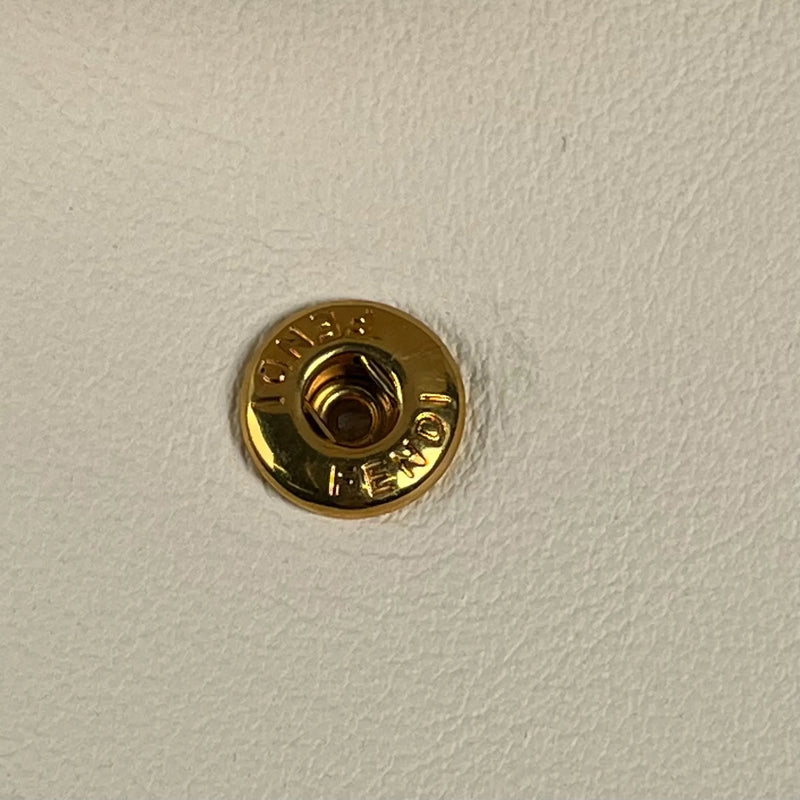 FENDI Leather Phone Case Shoulder Bag - White 