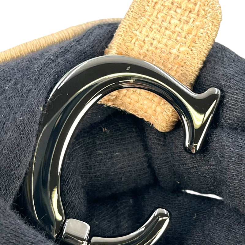 Dior Saddle Jute Canvas Embroidered With Dior Union Motif Hand Bag - Beige 