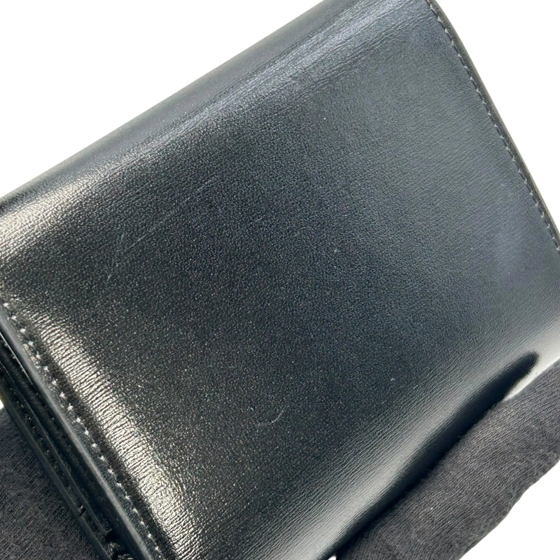 CELINE Triomphe Compact Tri-fold Wallet - Black - 35348 