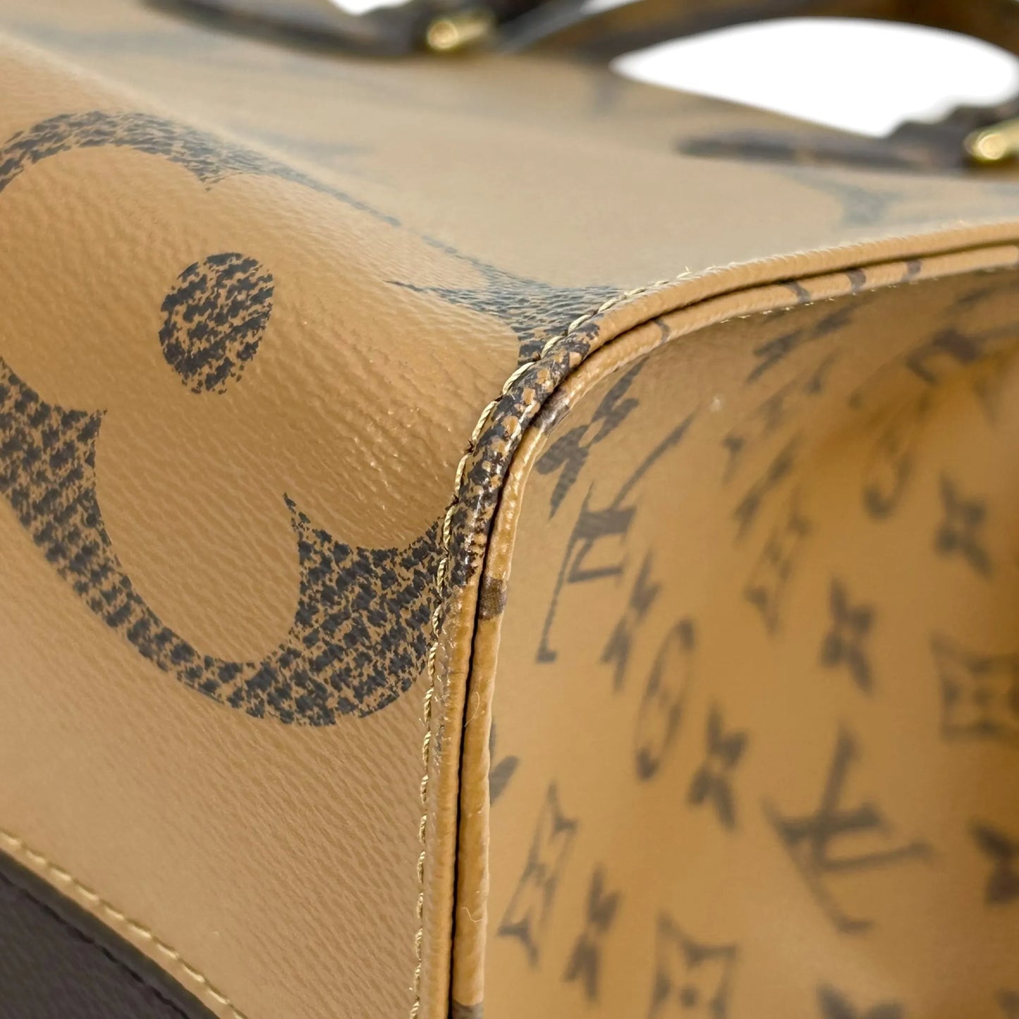 Louis Vuitton モノグラム キャンバス リバース ジャイアント オンザゴーMM ハンドバッグ ショルダーバッグ - ブラウン - 34948