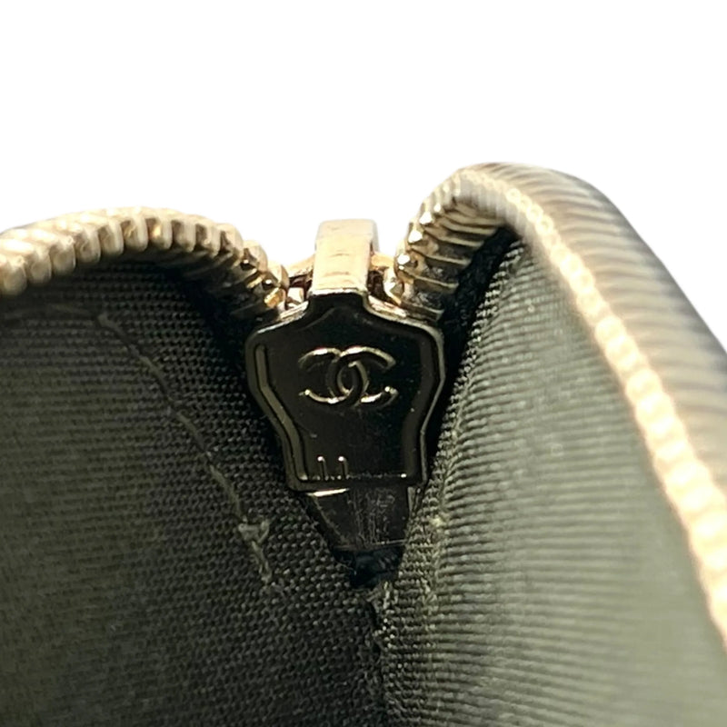 CHANEL Caviarskin Boy Double Zip Around Chain Wallet - Black 