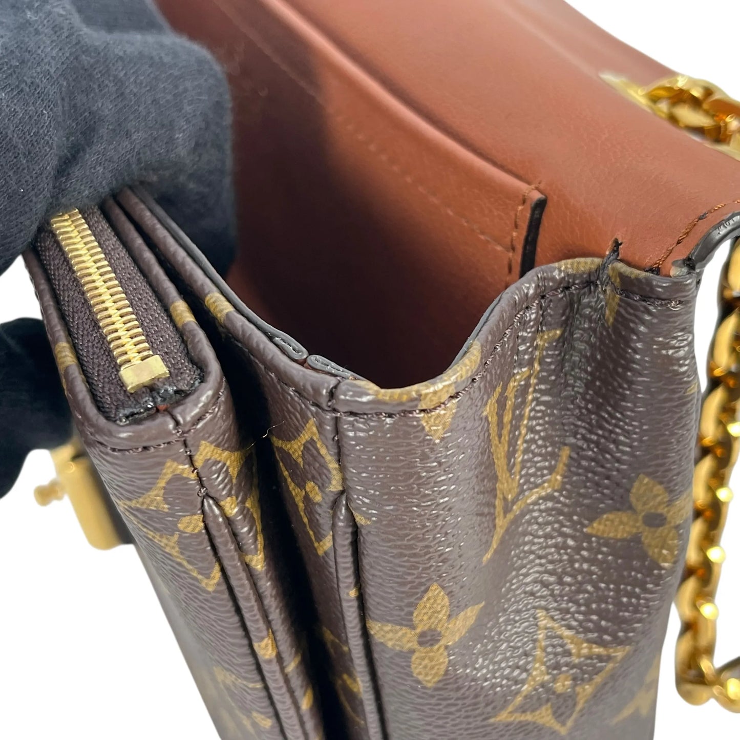 LOUIS VUITTON マルソー モノグラム キャンバス ショルダーバッグ - ブラウン