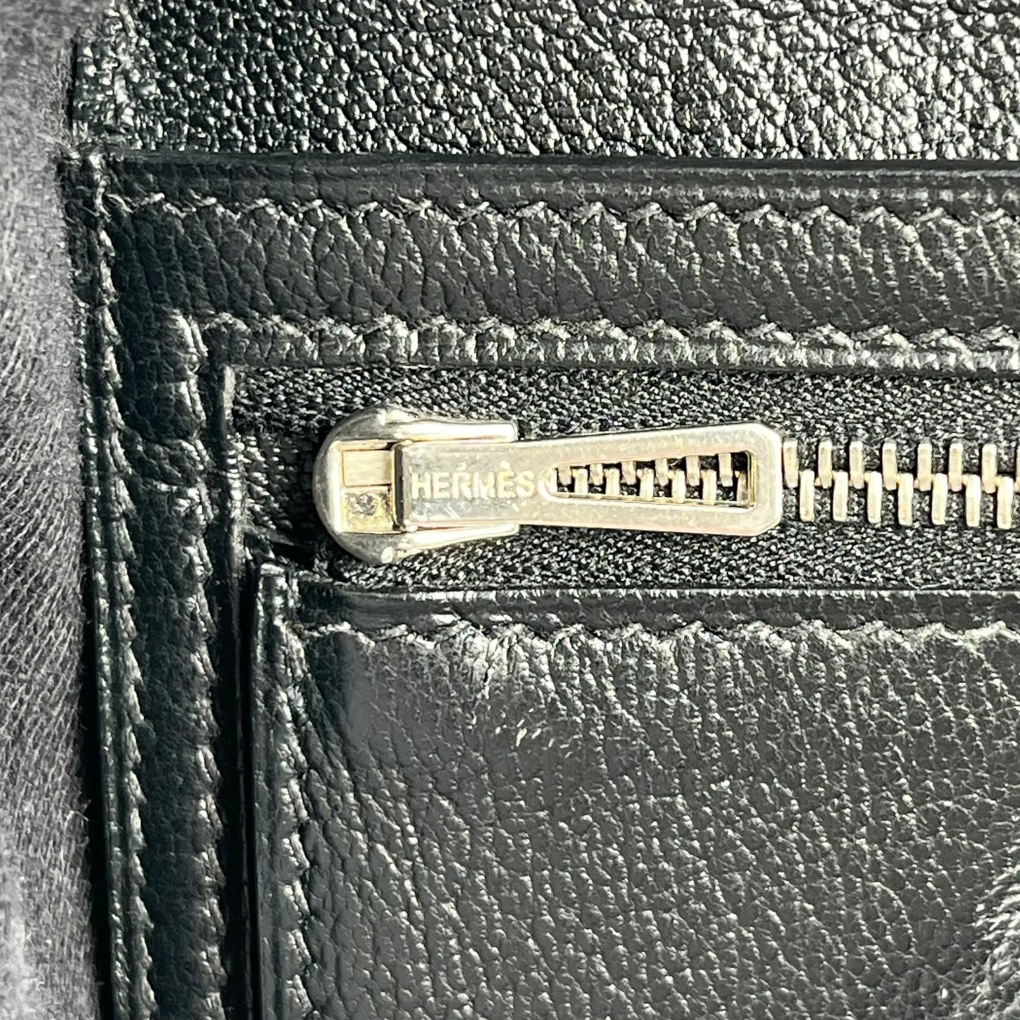 HERMES ベアンスフレ アリゲーター □J刻印(2006年製)  ロングウォレット - ブラック