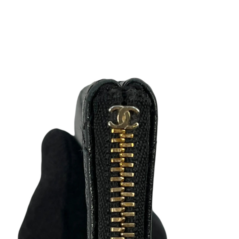 CHANEL キャビアスキン クラシック ジップ コインケース - ブラック