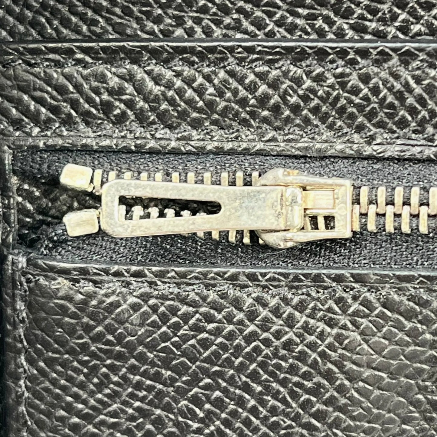 HERMES Bearn Souffle Epsom Leather Long Wallet (2014) - Black (R Stamp) 