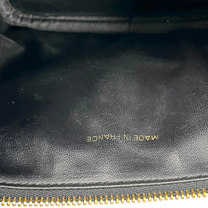 CHANEL キャビアスキン バニティバッグ ハンドバッグ - ブラック