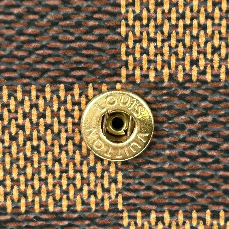 Louis Vuitton Portefeuille Elise Damier Ebene Bi-fold Compact Wallet - Brown 