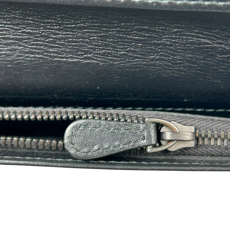 BOTTEGA VENETA Intrecciato Leather Bi-fold Long Wallet - Black 