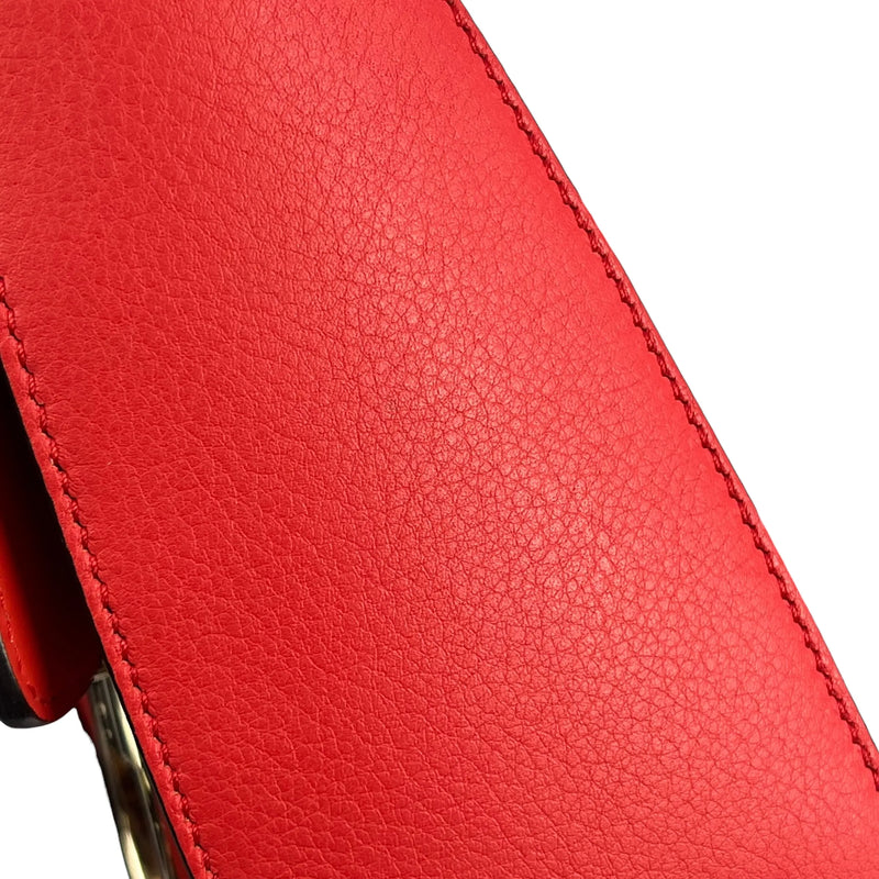Ferragamo Gancini Calfskin Shoulder Bag - Red 