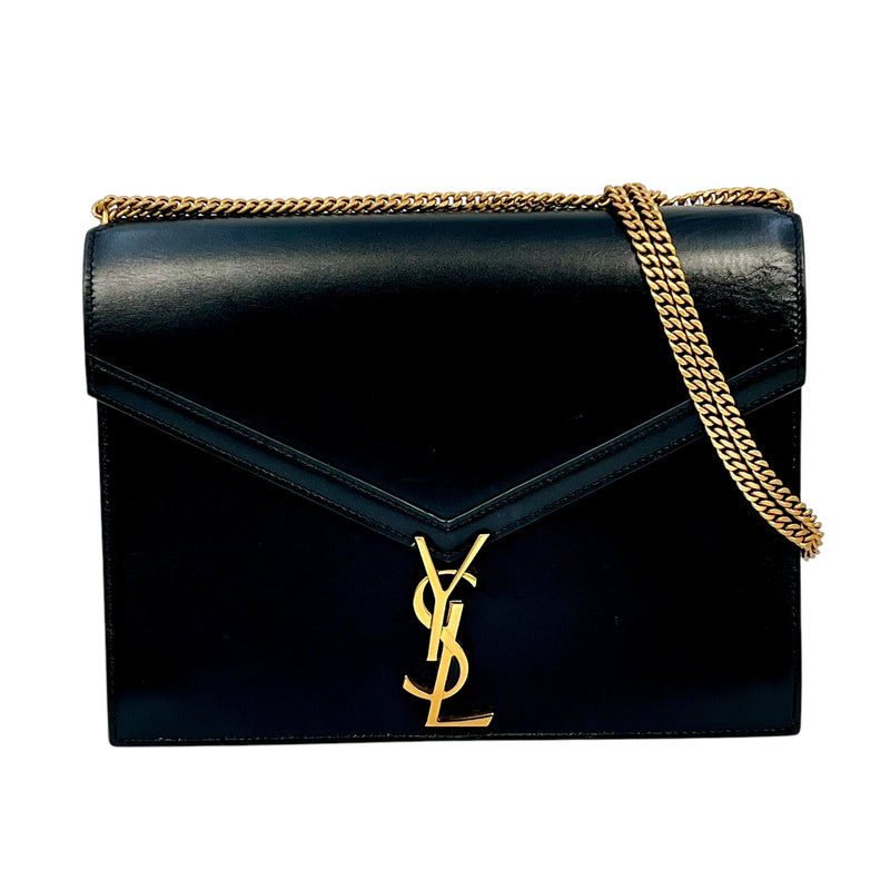 Saint Laurent カサンドラ レザー チェーン ショルダーバッグ - ブラック
