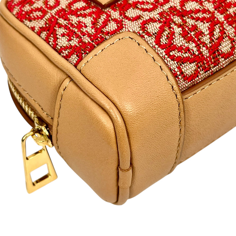 LOEWE Amazona Nano Mini Shoulder Bag - Brown and Red 