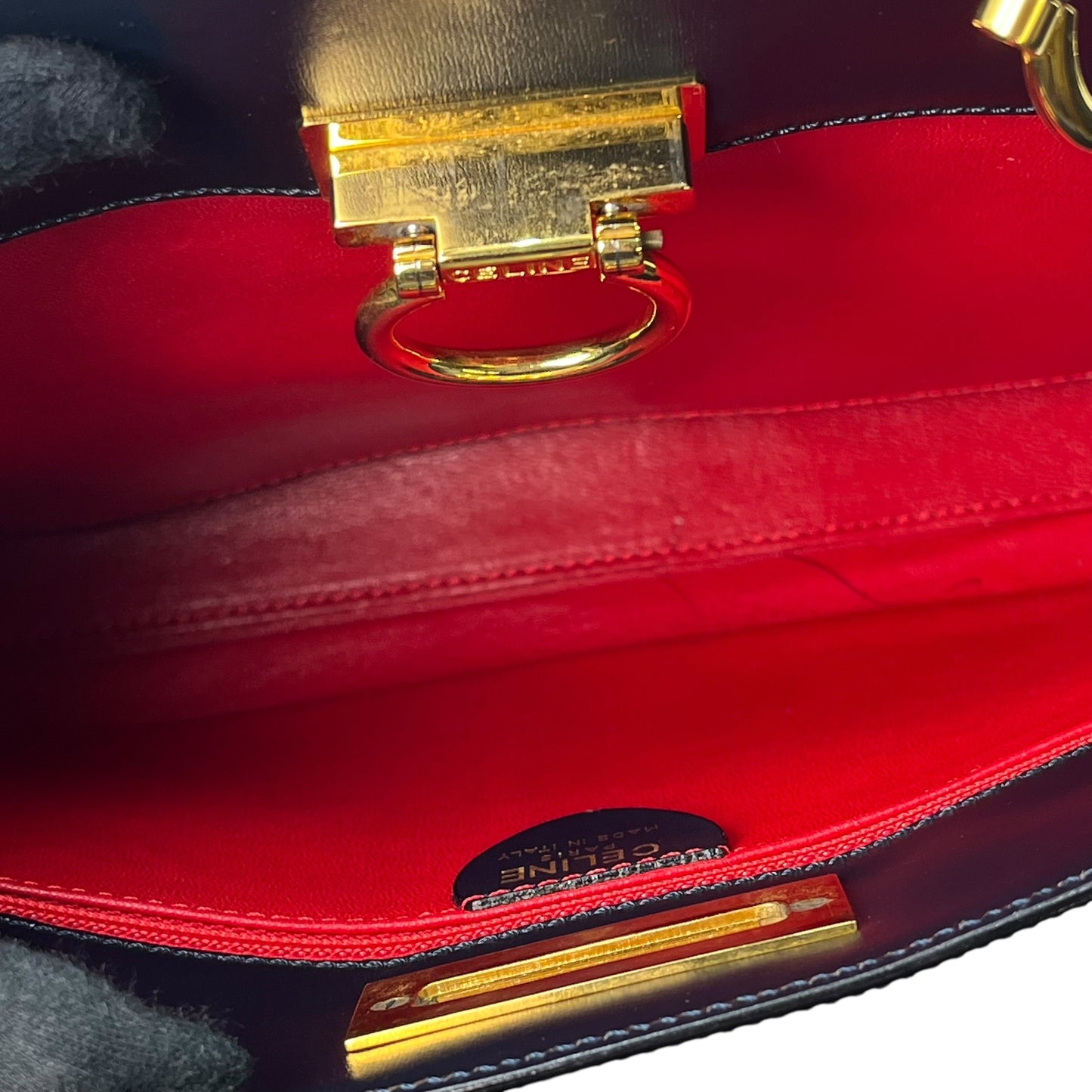 CELINE Double Face Handbag - Navy 