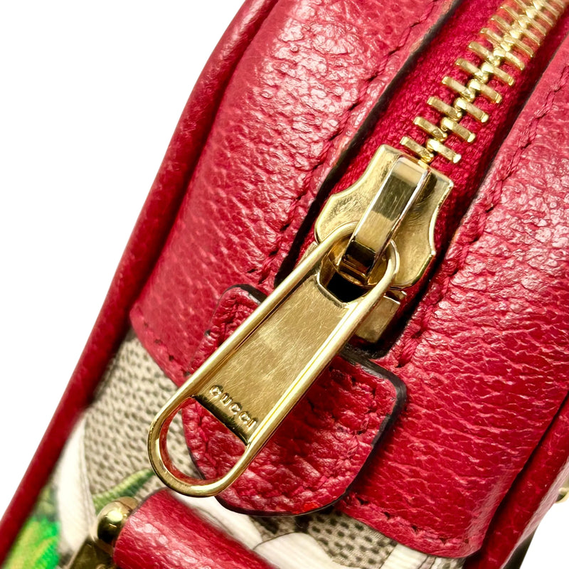 GUCCI GG Flora Ophidia Shoulder Bag - Red 