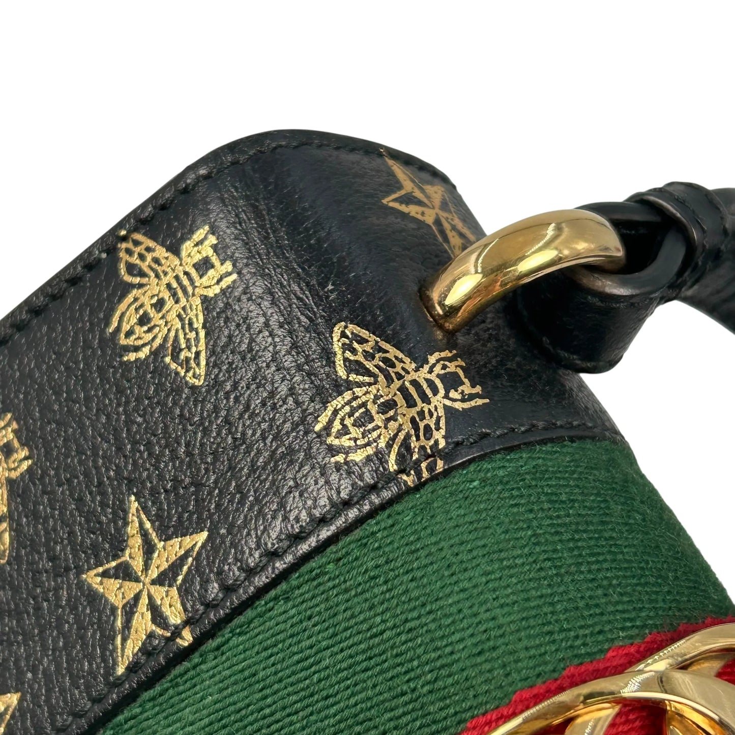 GUCCI シルヴィ ウェブライン ハンドバッグ ショルダーバッグ - ブラック