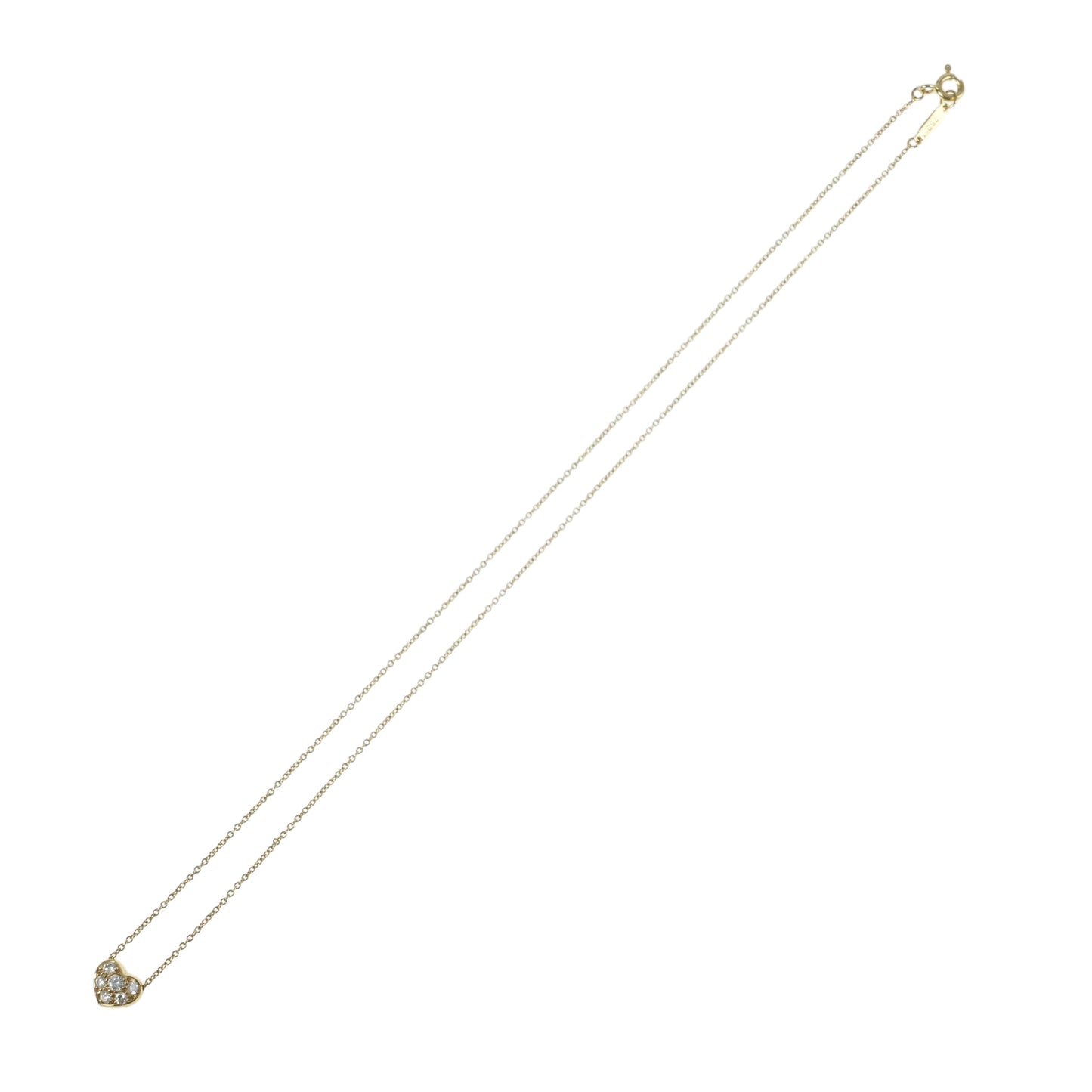 Tiffany Pavé Diamond Heart Necklace - 18KYG 