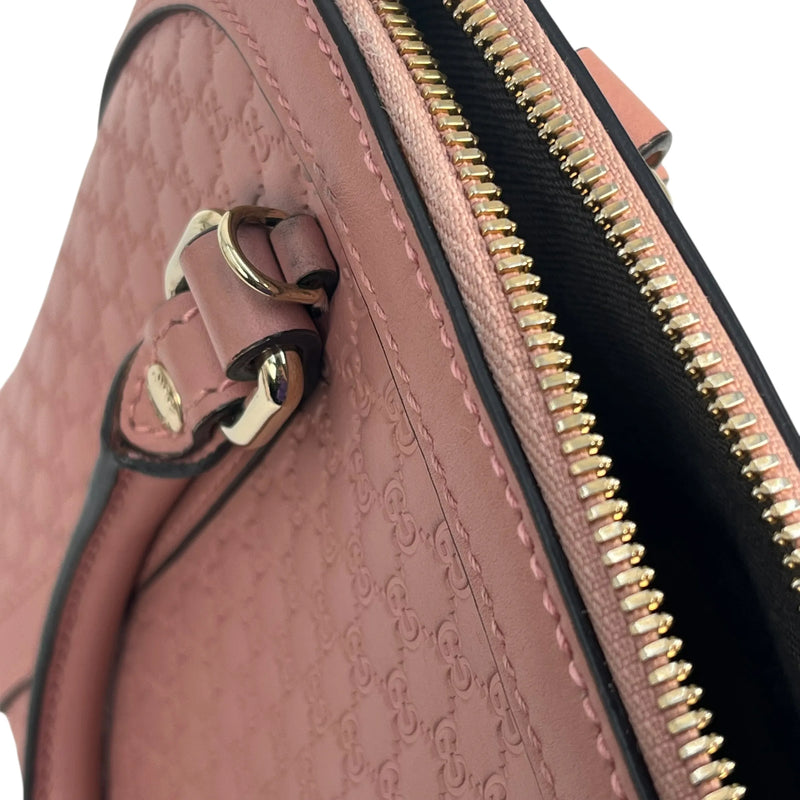 GUCCI Micro Guccissima Dome Handbag/Shoulder Bag - Pink 