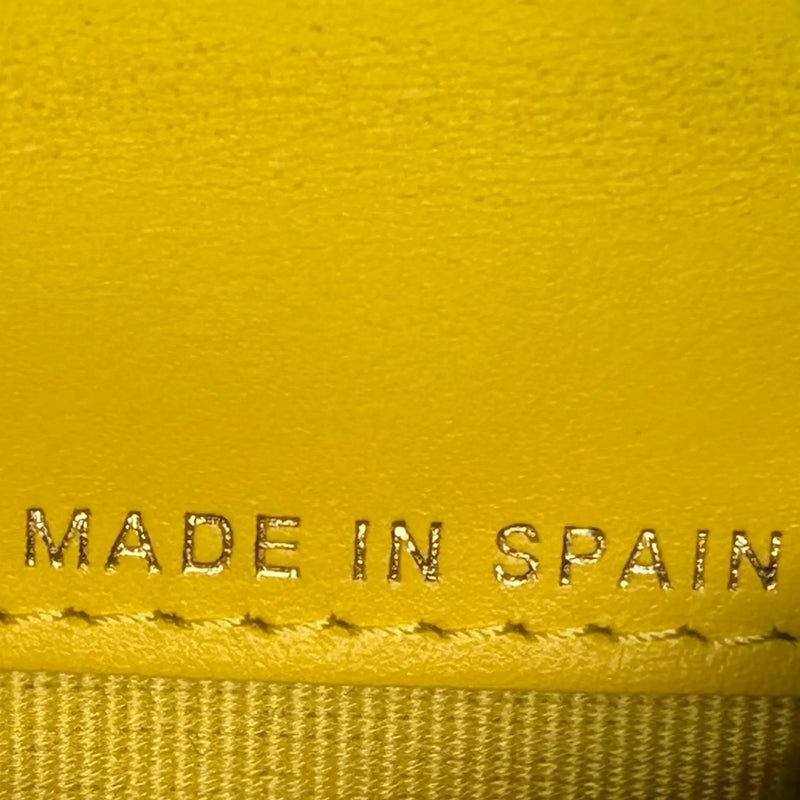 CHANEL Caviar Leather Matelasse Tri-Fold Compact Wallet - Yellow 