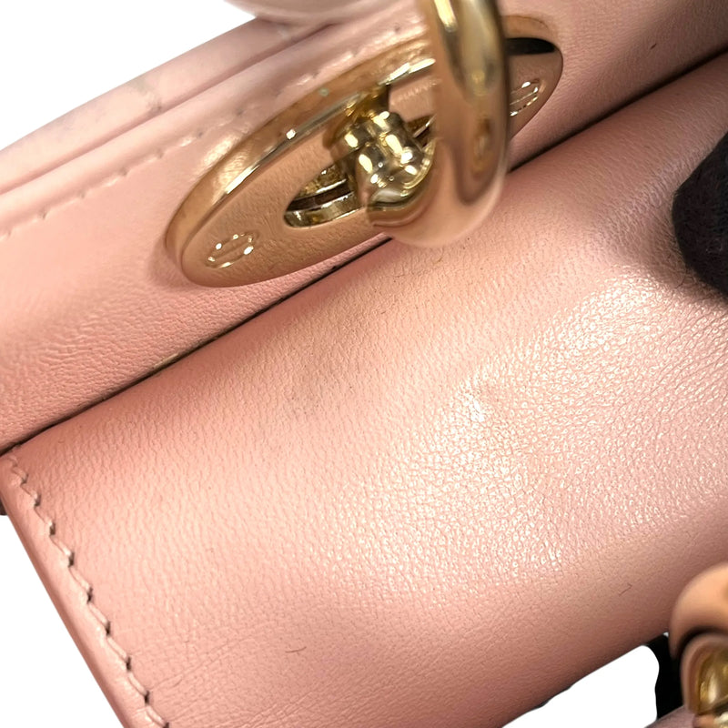 Dior Small Lady Dior My ABC Dior Leather Handbag - Pink 
