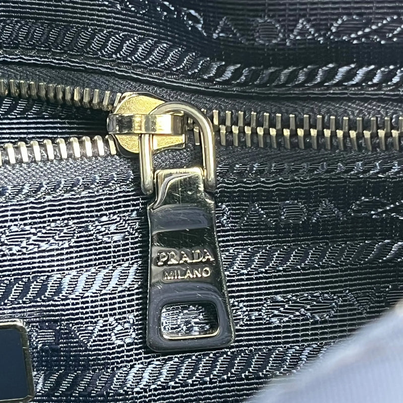 PRADA Quilted Nylon Chain Shoulder Bag - Navy 