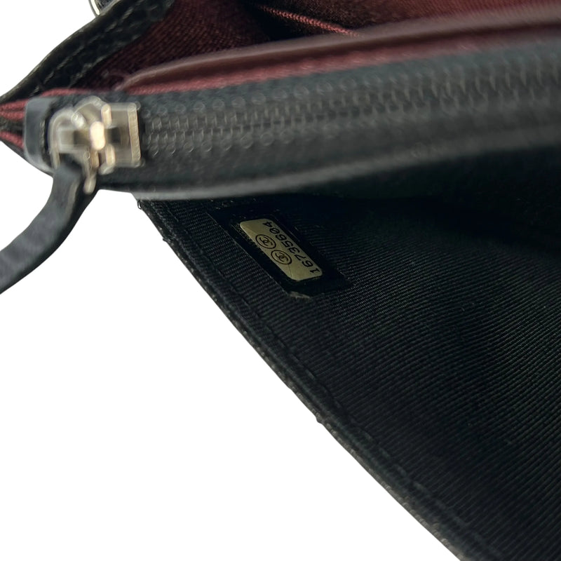 CHANEL マトラッセ キャビアスキン チェーンウォレット - ブラック - 34883