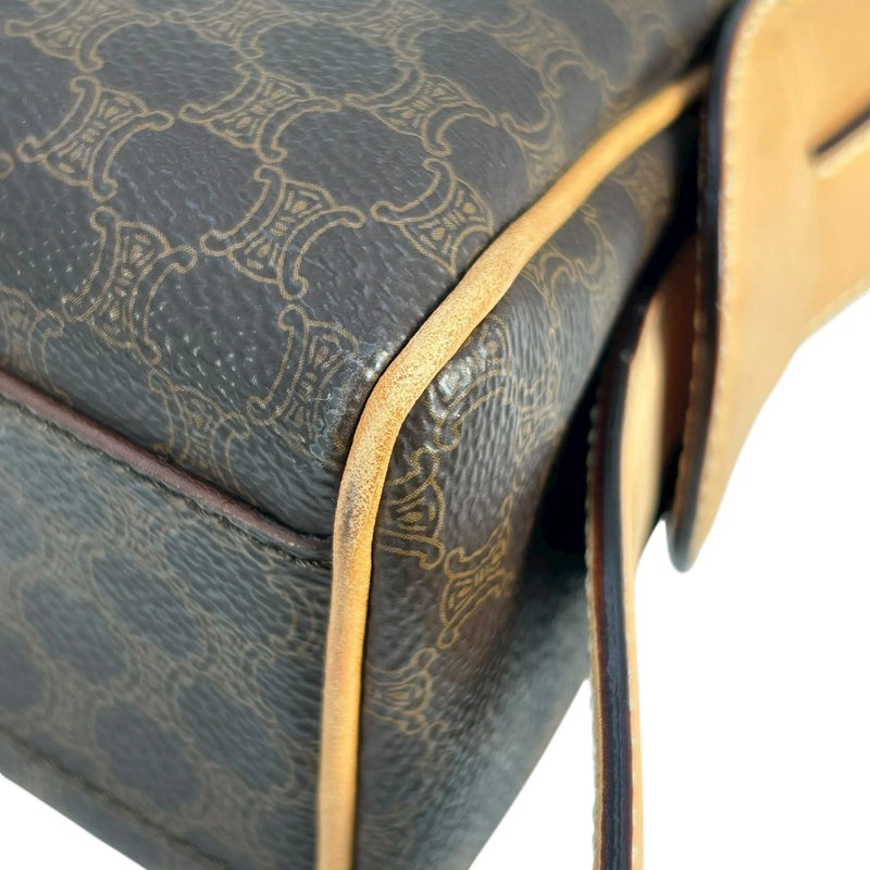 Celine Macadam PVC Canvas One-Shoulder Bag - Brown 