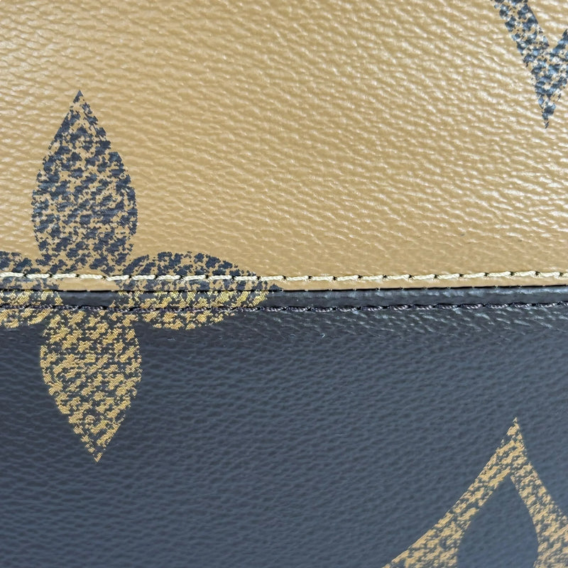 Louis Vuitton モノグラム キャンバス リバース ジャイアント オンザゴーMM ハンドバッグ ショルダーバッグ - ブラウン - 34948