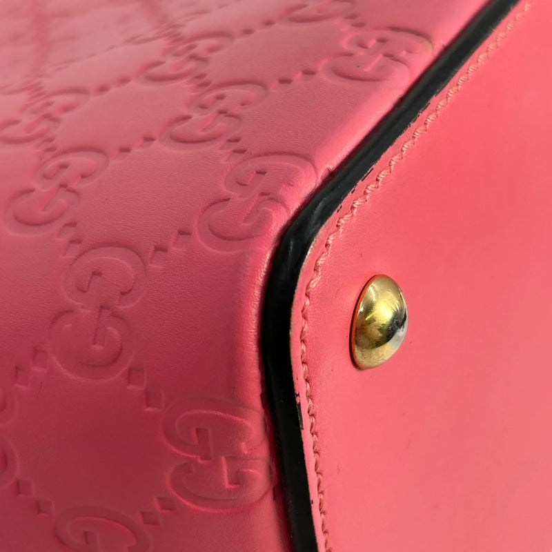 GUCCI グッチシマ レザー ハンドバッグ ショルダーバッグ - ピンク