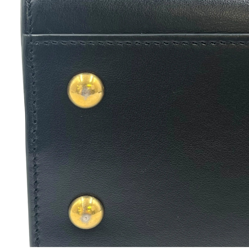 SAINT LAURENT ベイビーカバス レザー ハンドバッグ ショルダーバッグ - ブラック