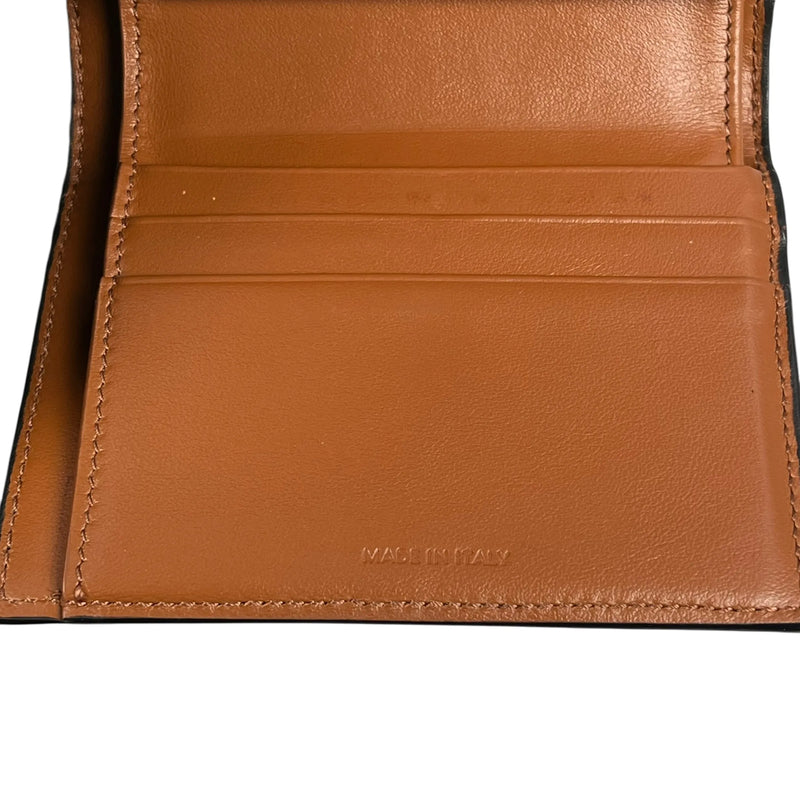 CELINE Triomphe Canvas Compact Wallet - Dark Brown 