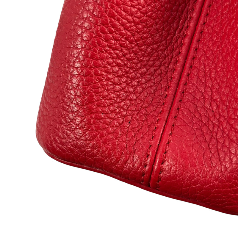 LOUIS VUITTON Capucines BB Leather Handbag/Shoulder Bag - Red 