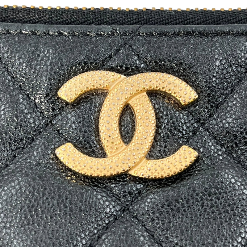 CHANEL キャビアスキン クラシック ジップ コインケース - ブラック
