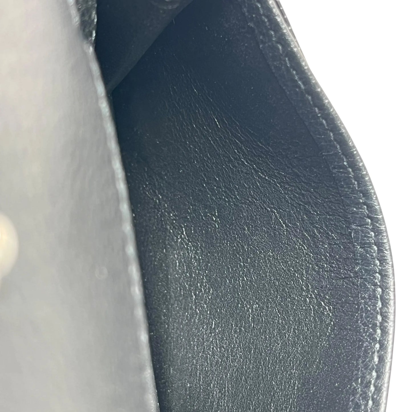 SAINT LAURENT Leather Card Case - Black 