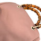 GUCCI Bamboo Leather Handbag/Shoulder Bag - Pink 