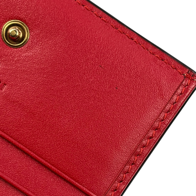 GUCCI GG Supreme Canvas Cherry Bifold Compact Wallet - Beige 