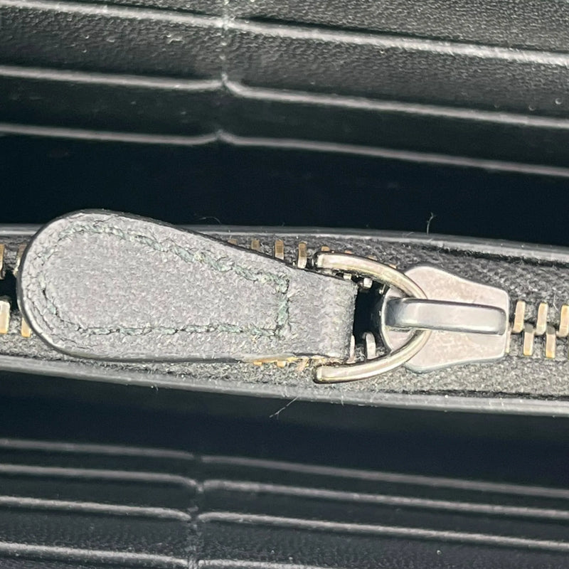 BOTTEGA VENETA イントレチャート レザー 長財布 ロングウォレット - ブラック